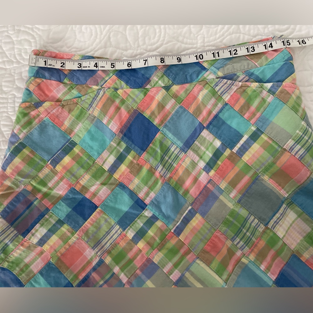 Lady Hagen Patchwork/Pastel Plaid Skort Sz 6 - Picture 10 of 13